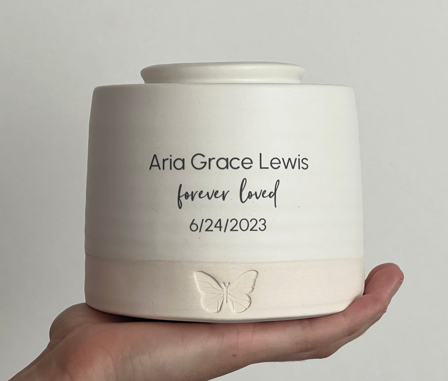 Medium Low Size Urn. Infant / Child Cremation Urn