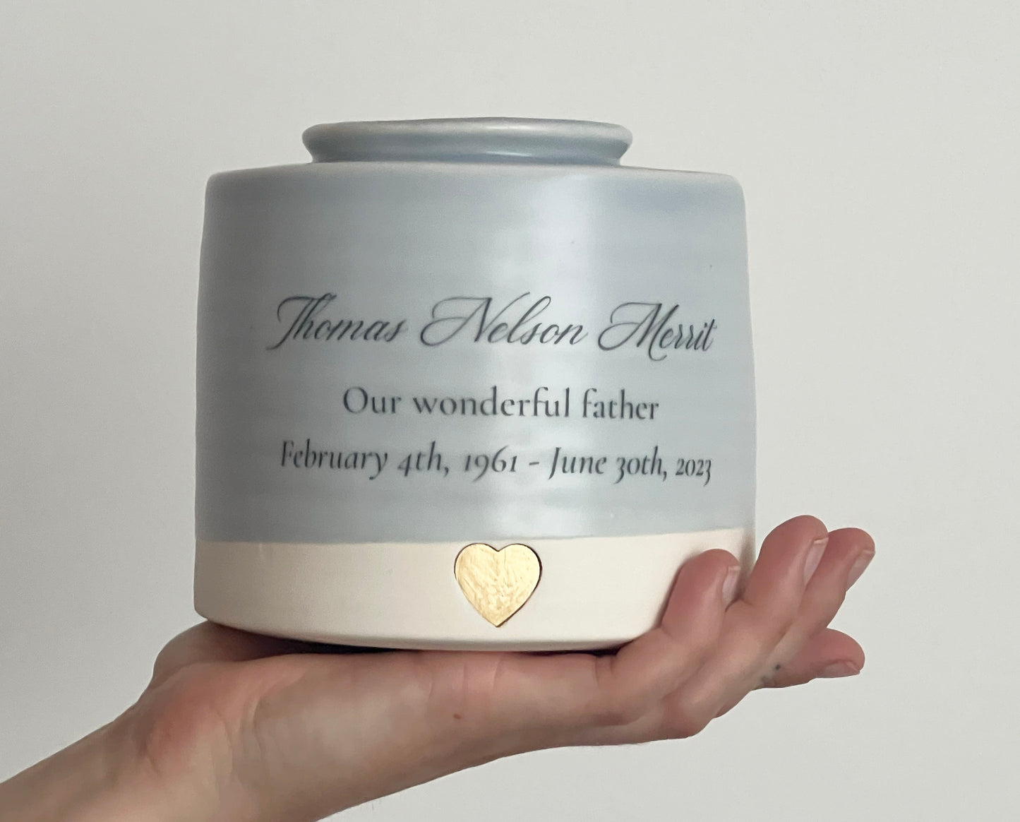 Medium Low Size Urn. Adult Cremation Urn