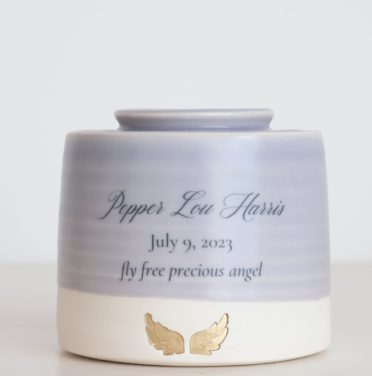 Medium Low Size Urn. Infant / Child Cremation Urn