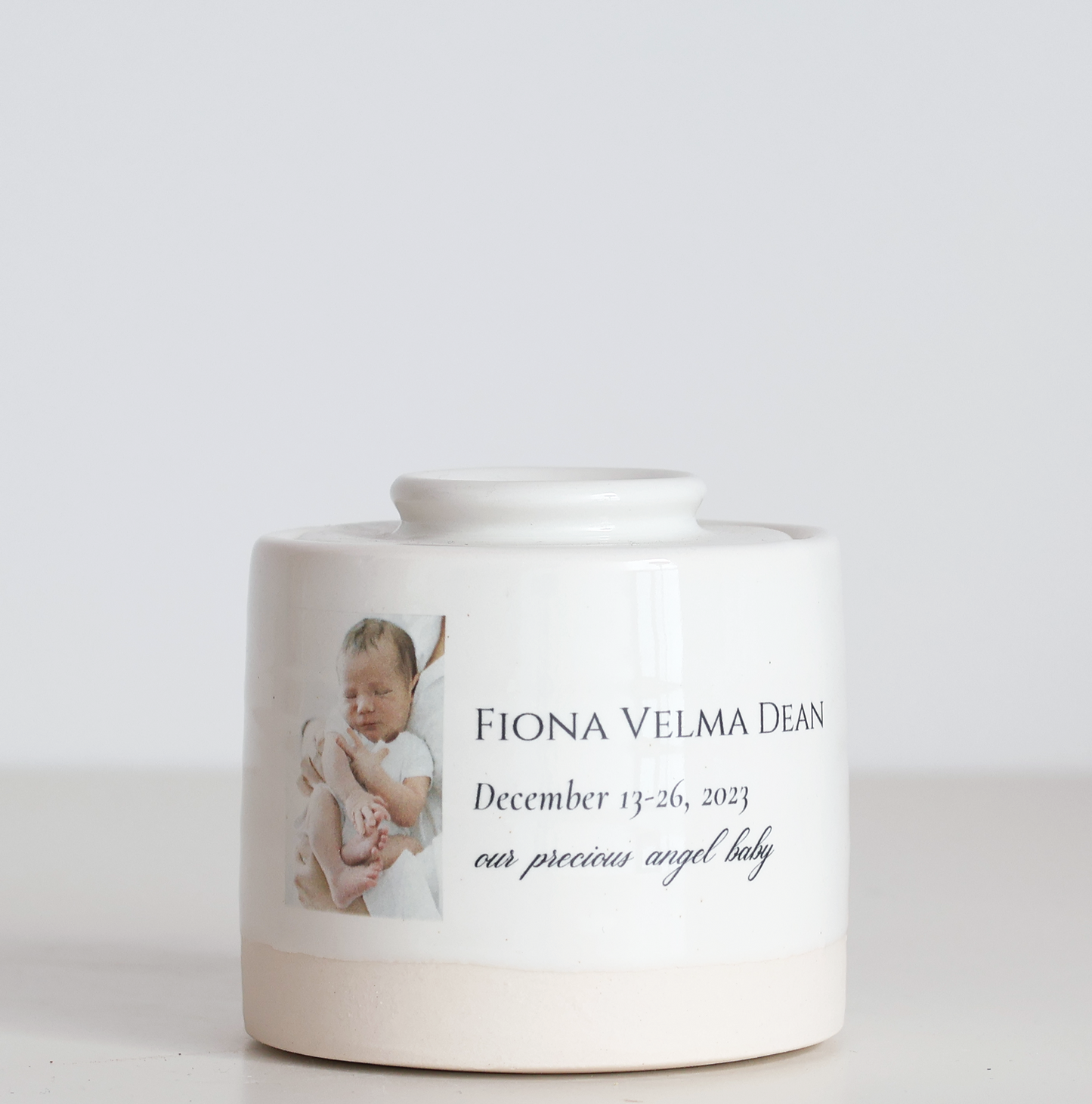 Small Size Urn. Infant Urn / Child Cremation Urn with Custom Photo