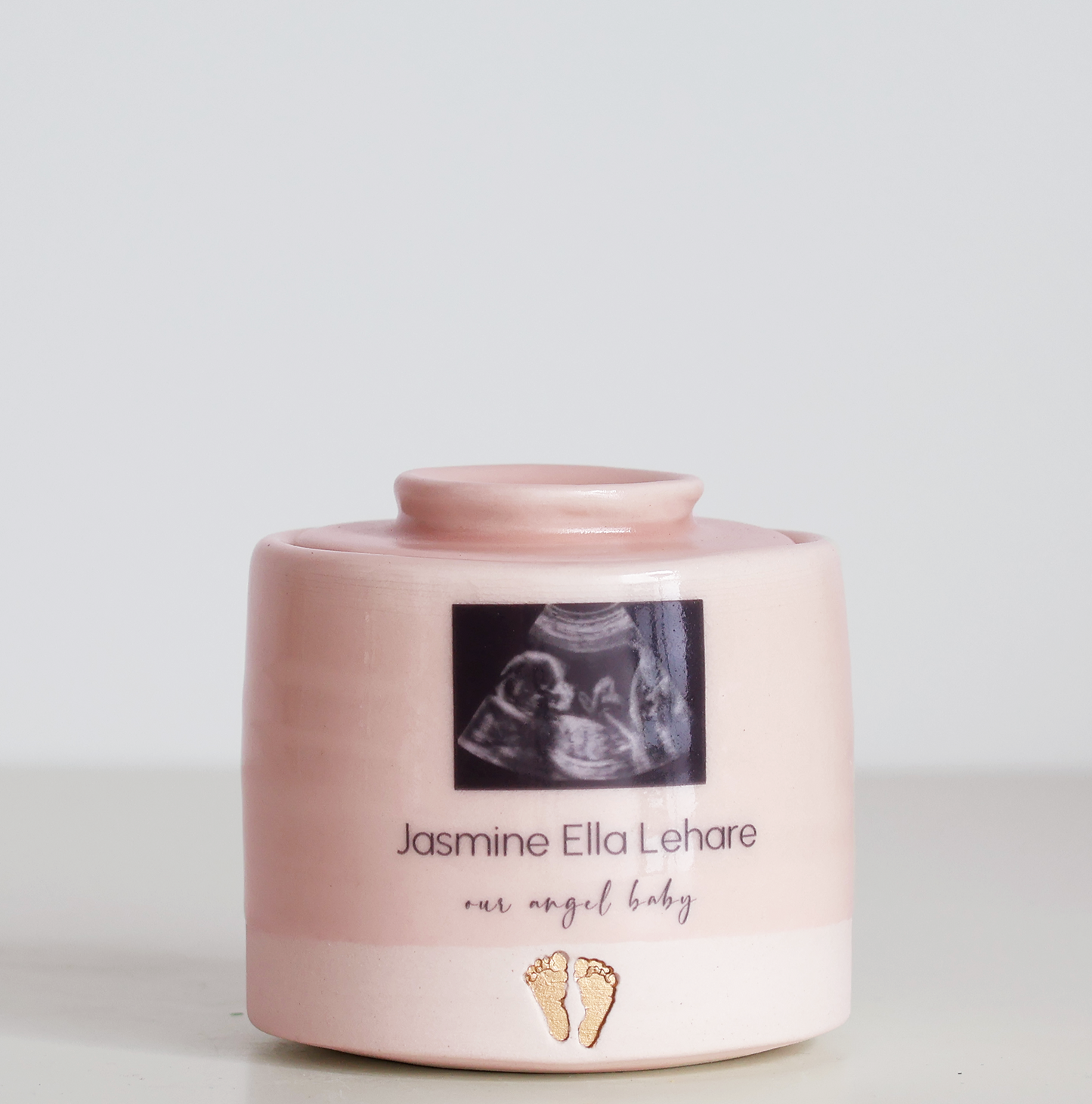Small Size Urn. Infant Cremation Urn with Custom Ultrasound Image