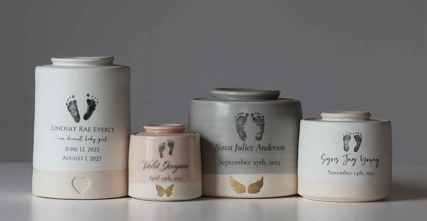Medium Tall Size Urn. Infant / Child Cremation Urn