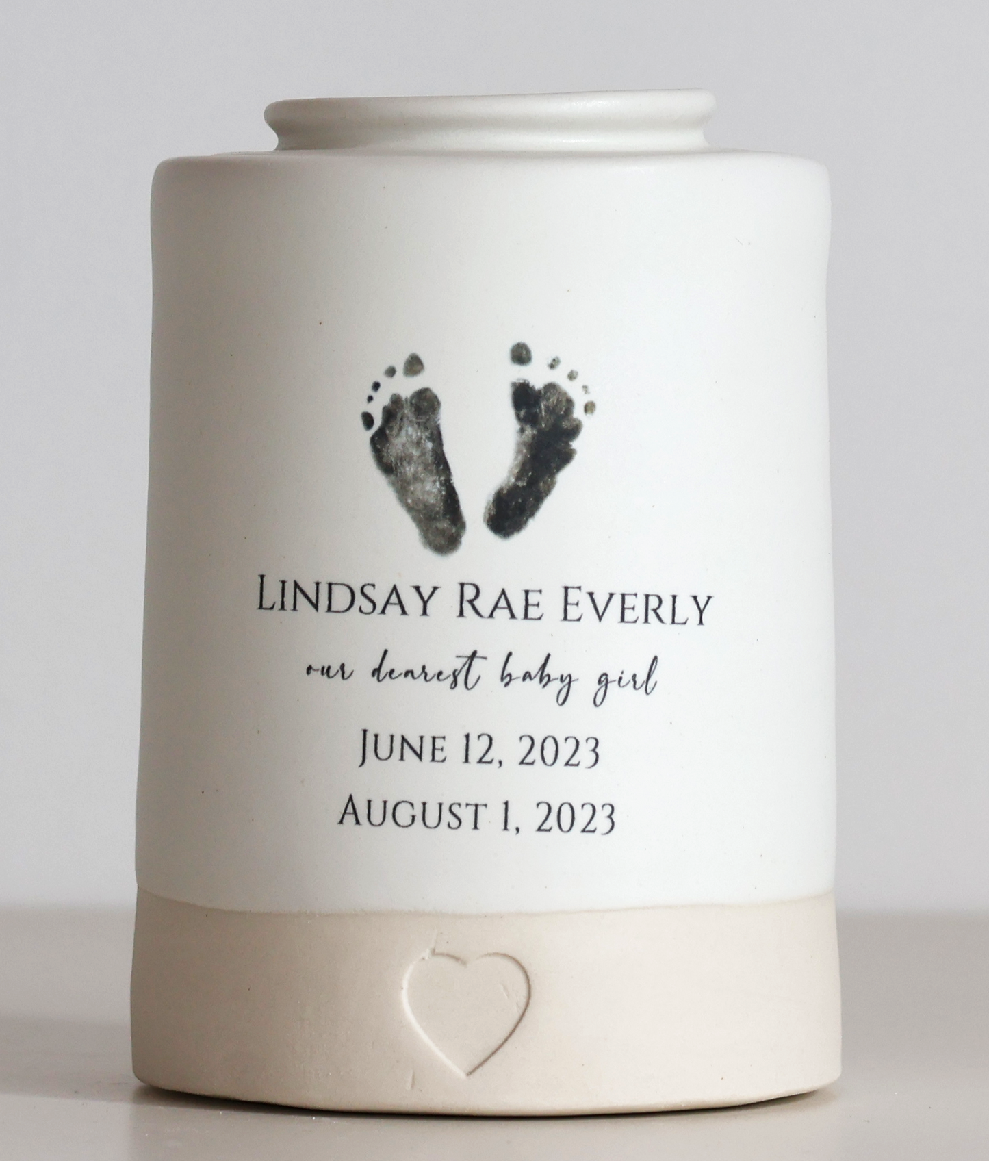 Medium Tall Size Urn. Infant / Child Cremation Urn