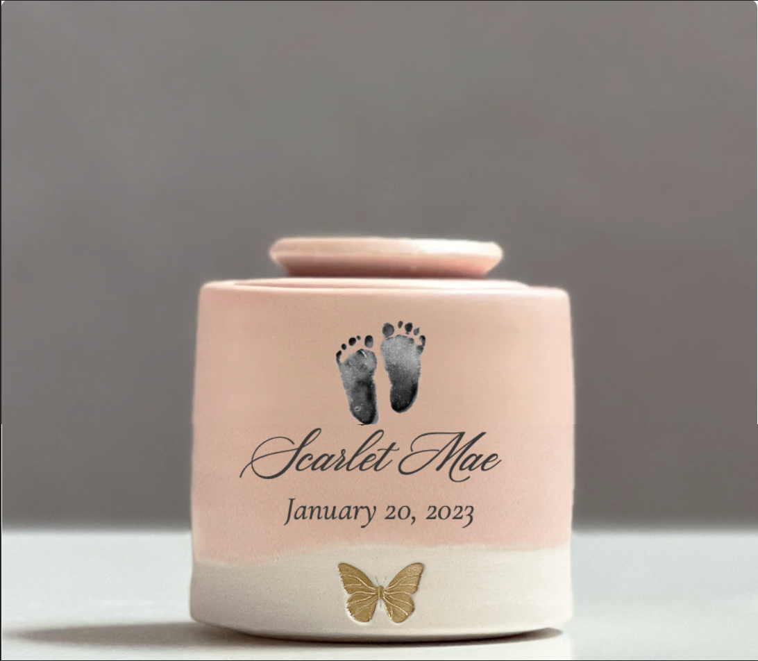 XS - Custom Footprint Low Infant Urn