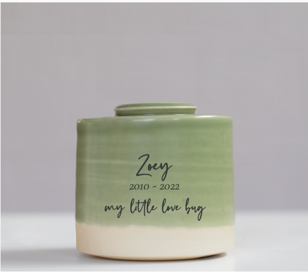 XS Low Size Urn. Pet Urn