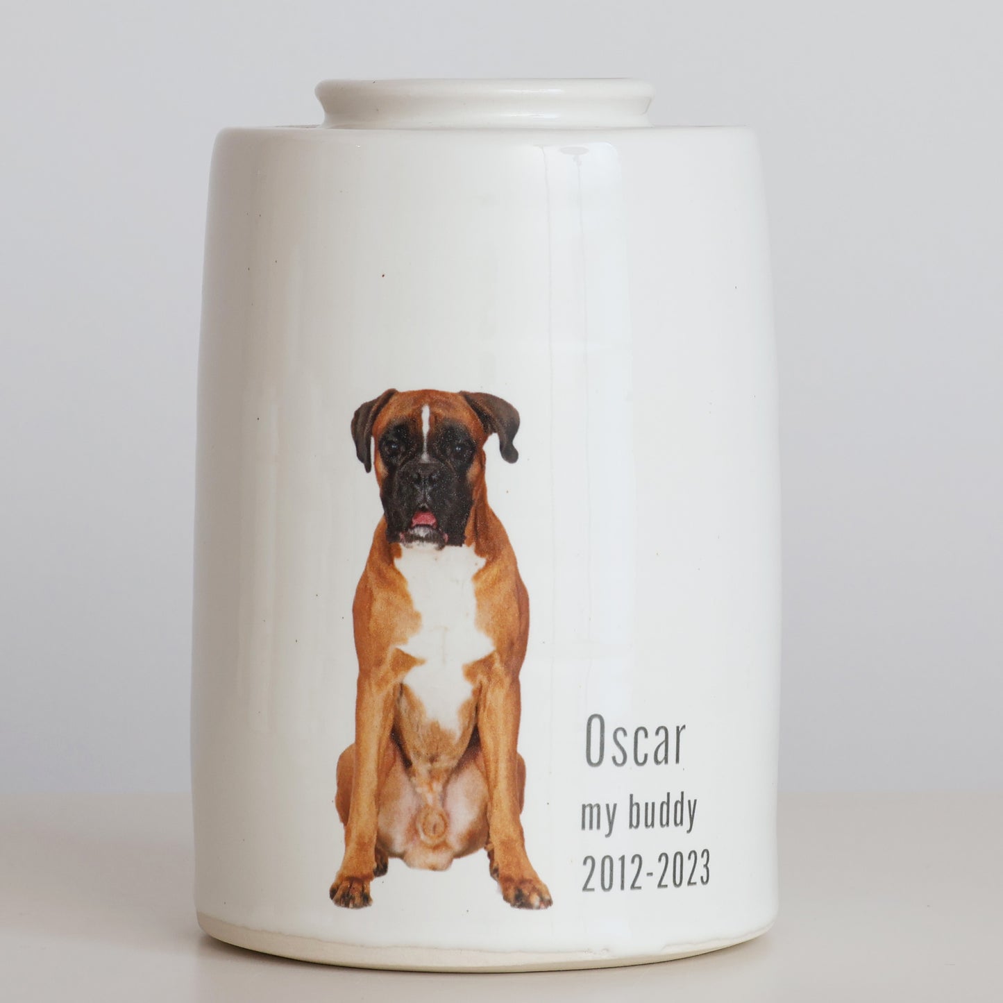 Large - Tall Pet Urn Fully Glazed