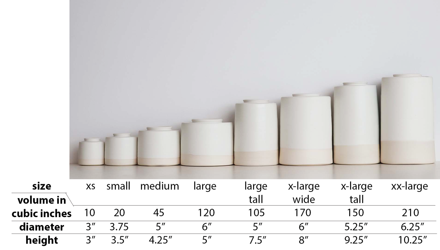 Extra large Wide Pet Urn with Pet Silhouette