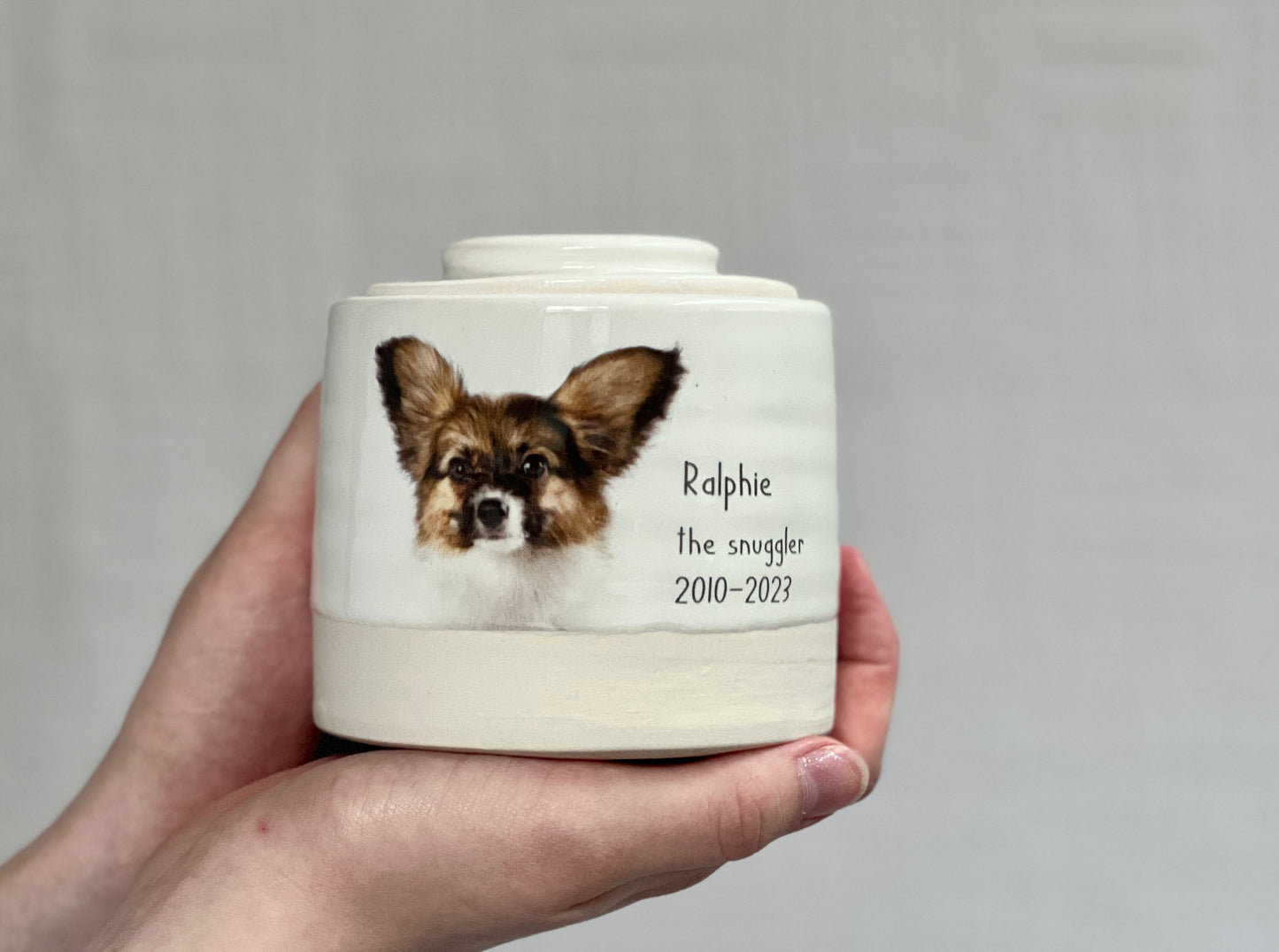 Small Size Urn. Pet Urn with Custom Photo