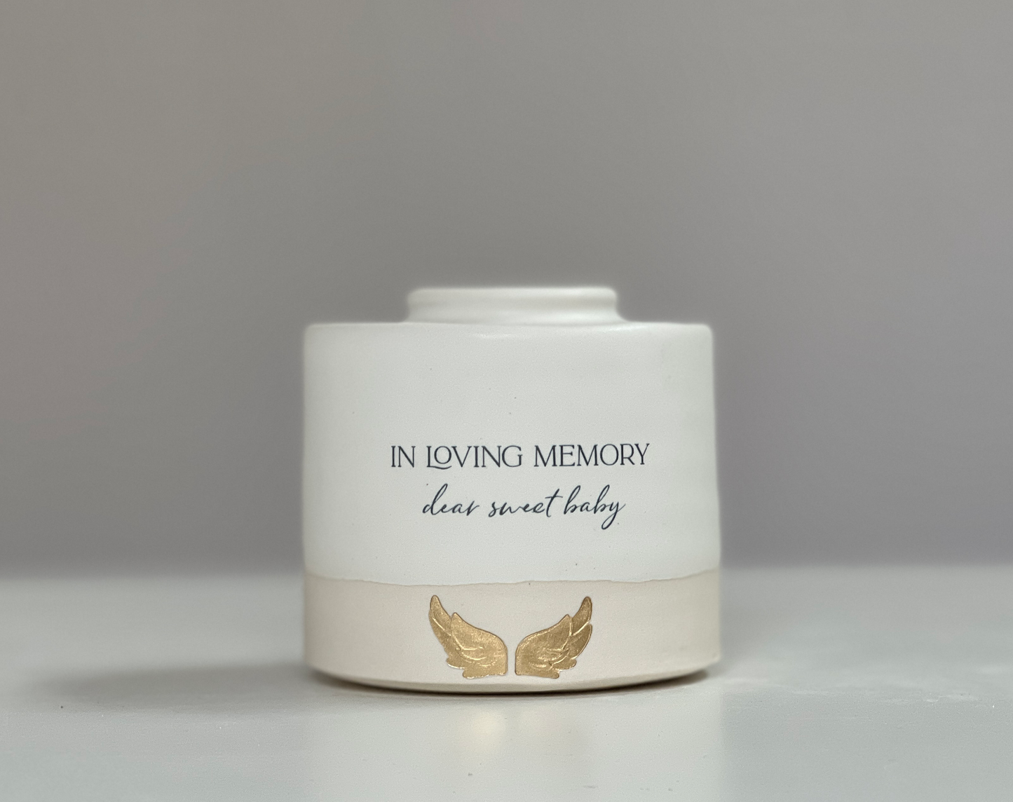 pre-made non-custom infant urn