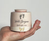 XS Size Urn. Custom Footprint Low Infant Cremation Urn