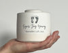 Small Size Urn. Custom Footprint Low Infant Cremation Urn