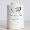 Medium Tall Size Urn. Infant / Child Custom Photo Cremation Urn