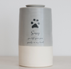 Extra Large Tall Size Urn. Pet Cremation Urn with Custom Paw Image