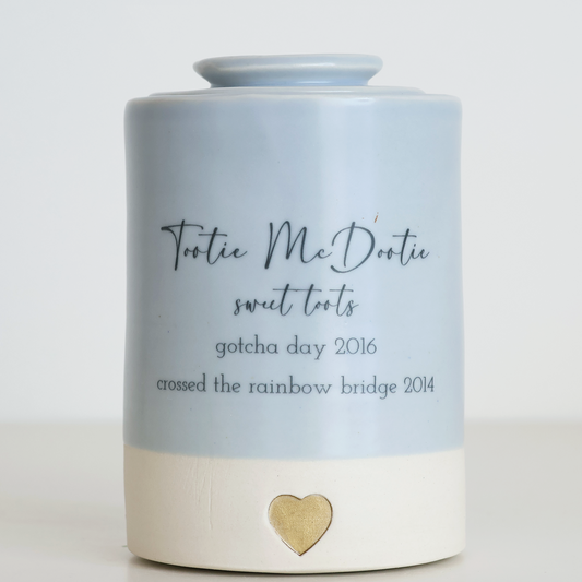 Medium Tall Size Urn. Pet Cremation Urn