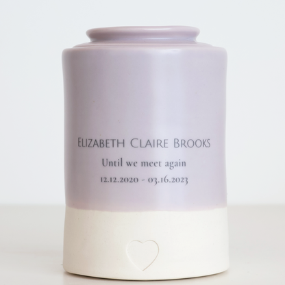 Medium Tall Size Urn. Infant / Child Cremation Urn