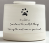 Large Low Size Urn. Pet Cremation Urn with Custom Paw Image