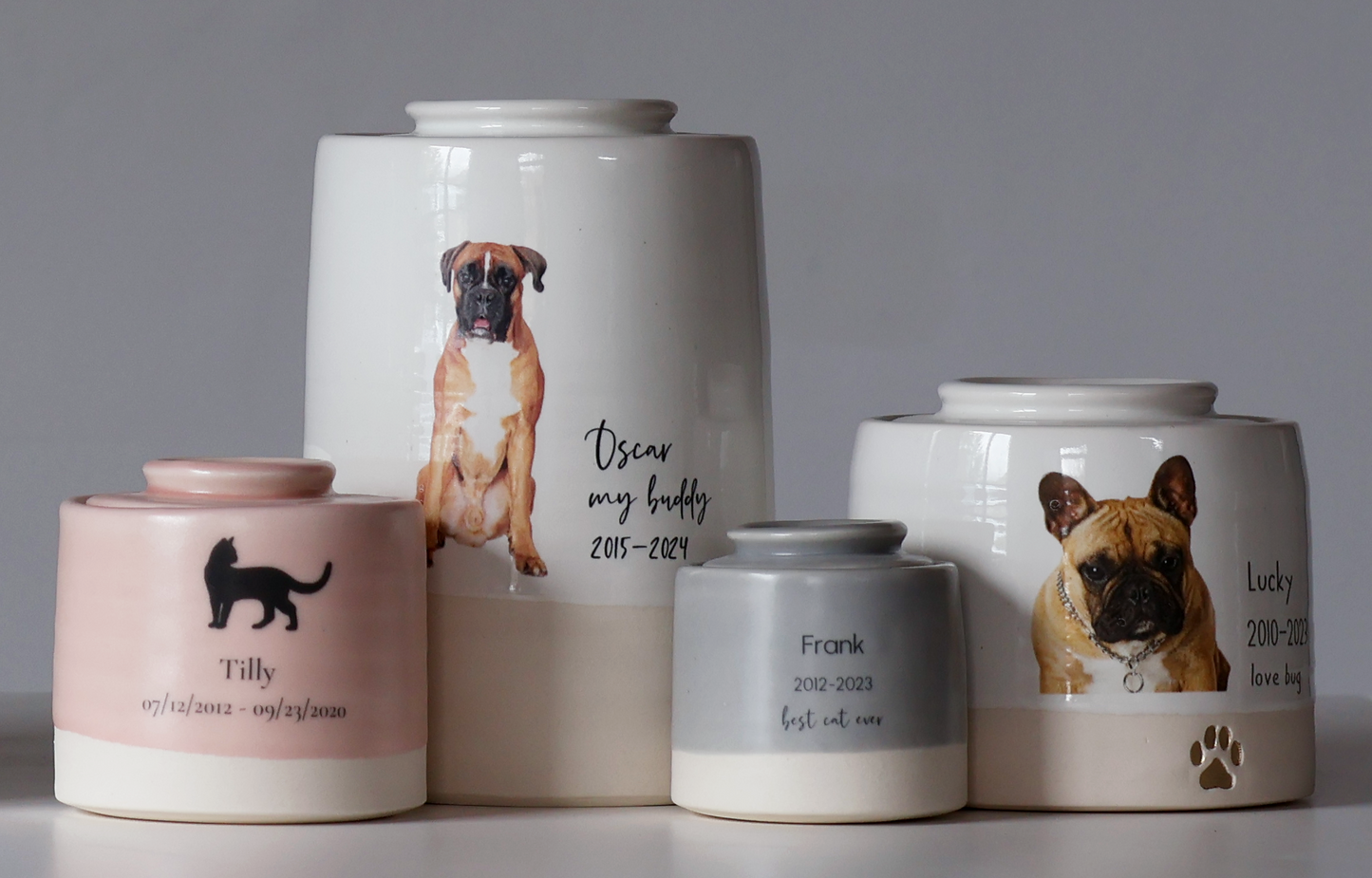 Medium - Tall Photo Pet Urn