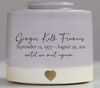 Large Low Size Urn. Adult Cremation Urn
