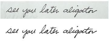 what we will do to your handwritten note: