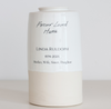 Extra Large Tall Size Urn, Adult Cremation Urn with Handwritten Note