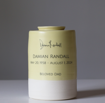 Large Tall Size Urn. Adult Cremation Urn with Personalized Handwritten Note