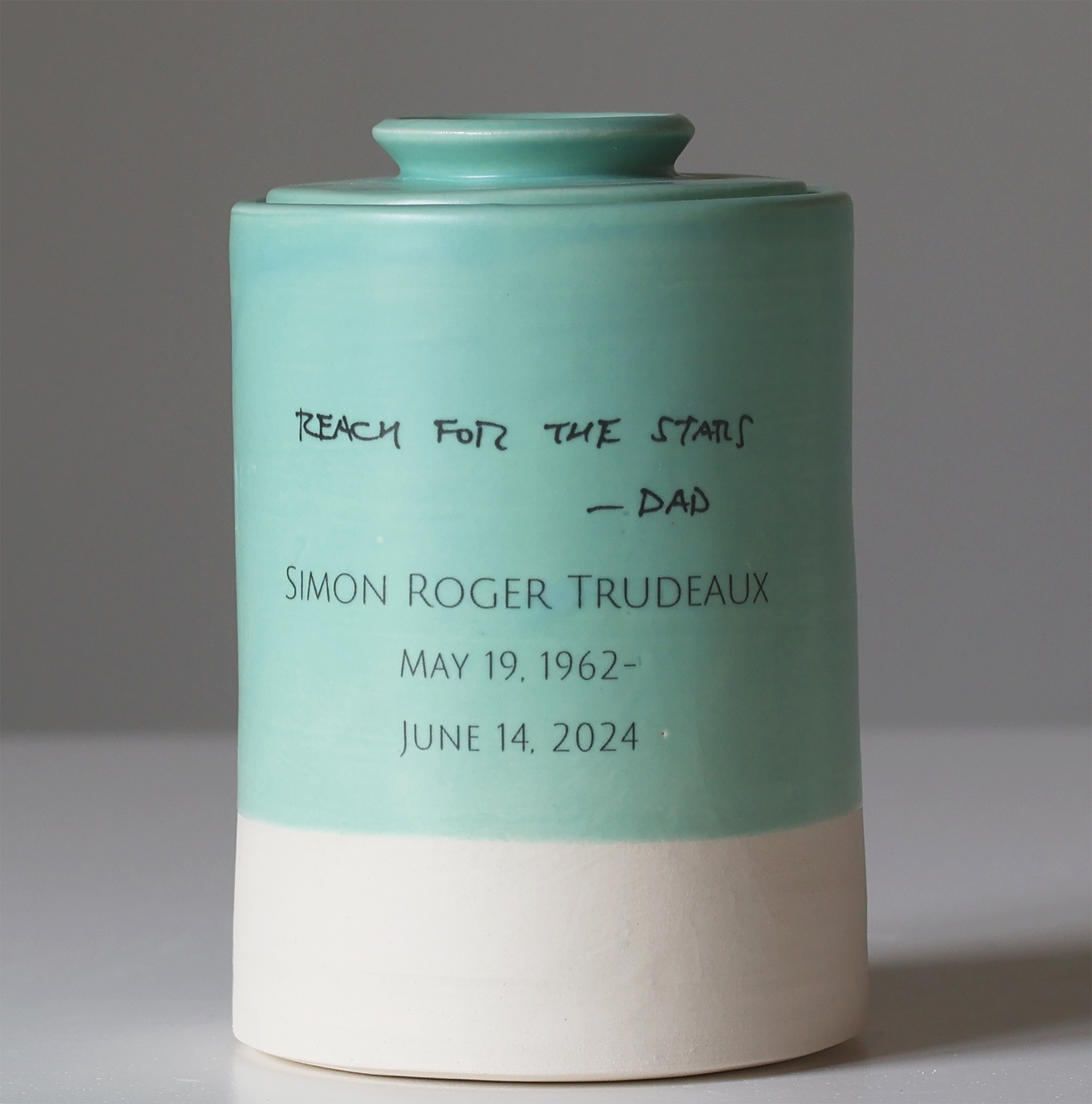 Medium Tall Size Urn. Adult Custom Cremation Urn with Handwritten Note