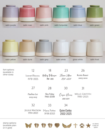 5. personalize the urn/ add to cart