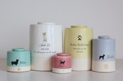 XS Pet Urn with Pet Silhouette