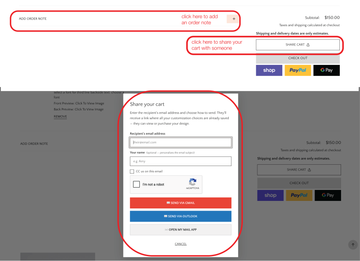 6. checking out and using share cart