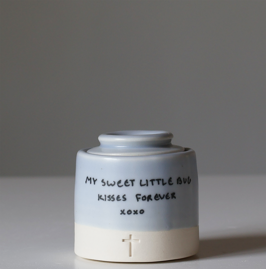 XS Size Urn. infant Cremation Urn with Handwritten Note