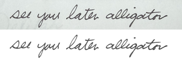 what we will do to your handwritten note: